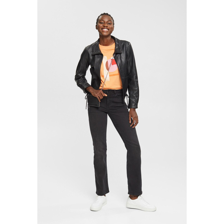 CAMISETA DE ALGODÓN CON ESTAMPADO GEOMÉTRICO MUJER ESPRIT
