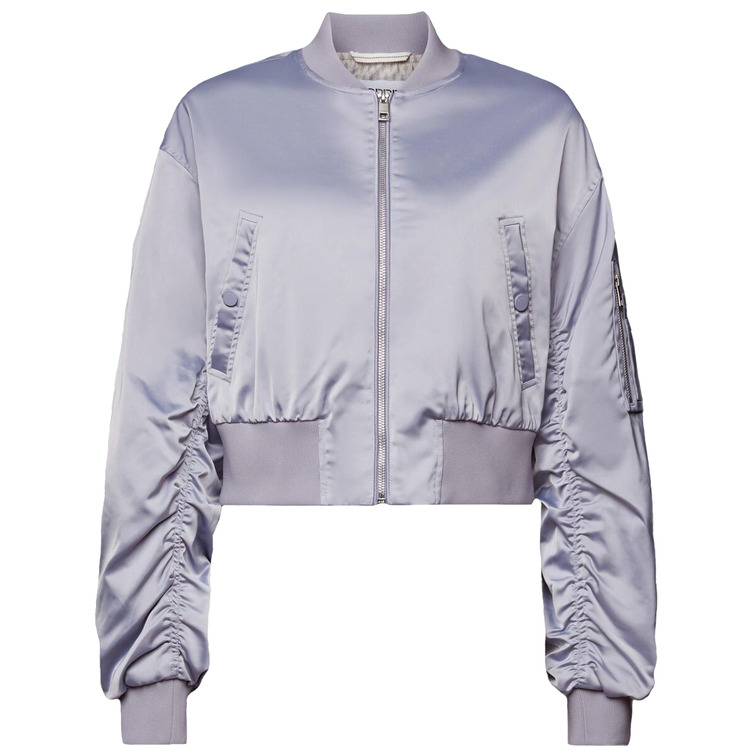 CAZADORA BOMBER CROPPED DE SATÉN MUJER ESPRIT