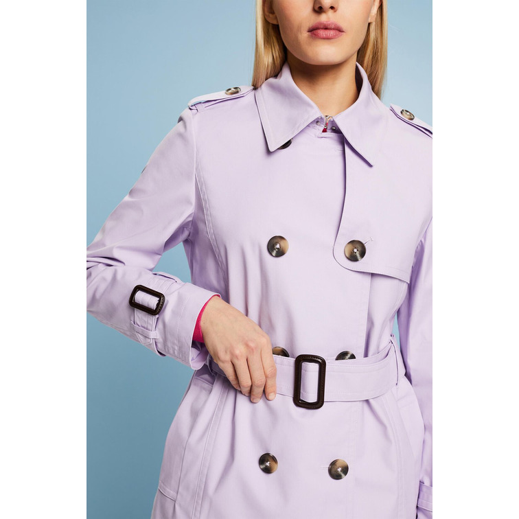 GABARDINA CORTA DE DOBLE BOTONADURA MUJER ESPRIT