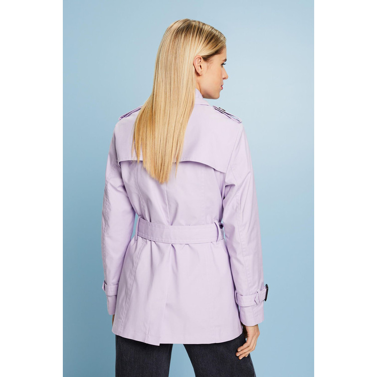 GABARDINA CORTA DE DOBLE BOTONADURA MUJER ESPRIT