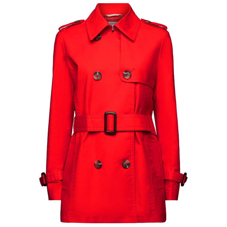 GABARDINA CORTA DE DOBLE BOTONADURA MUJER ESPRIT