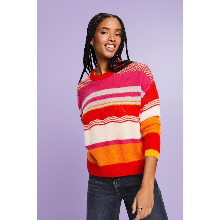 JERSEY A RAYAS EN MEZCLA DE MOHAIR MUJER ESPRIT