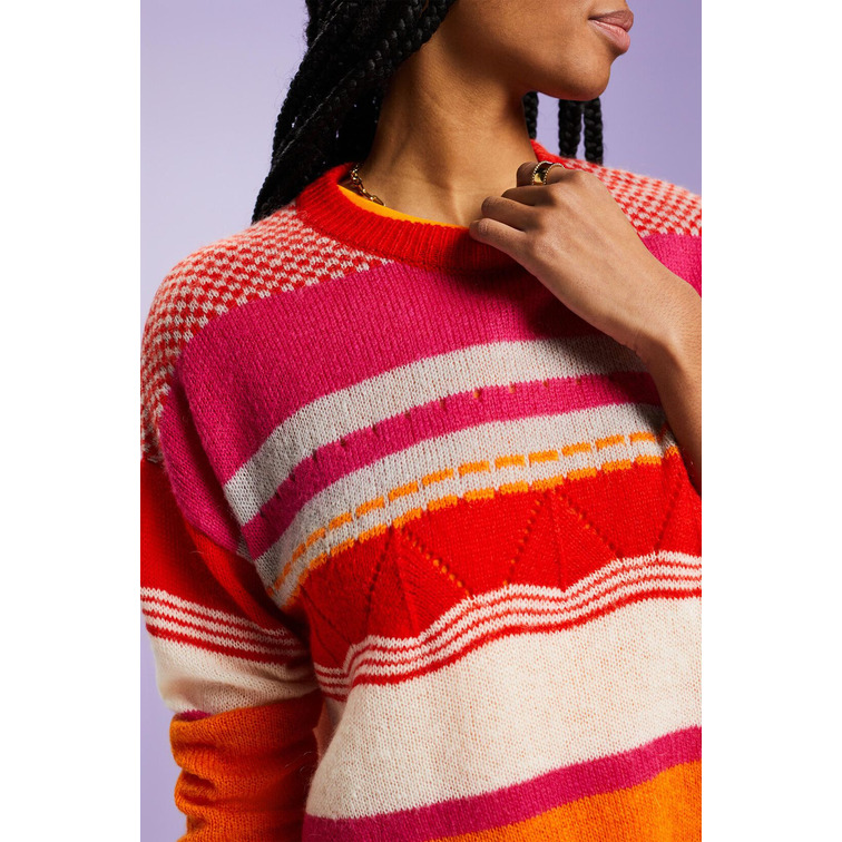 JERSEY A RAYAS EN MEZCLA DE MOHAIR MUJER ESPRIT