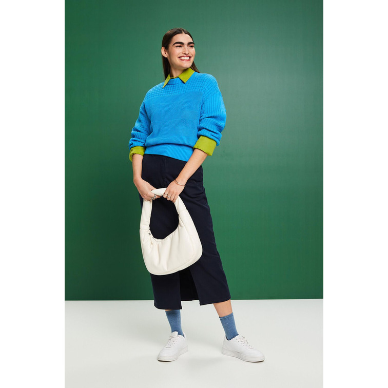 JERSEY DE CUELLO REDONDO CON TEXTURA MUJER ESPRIT