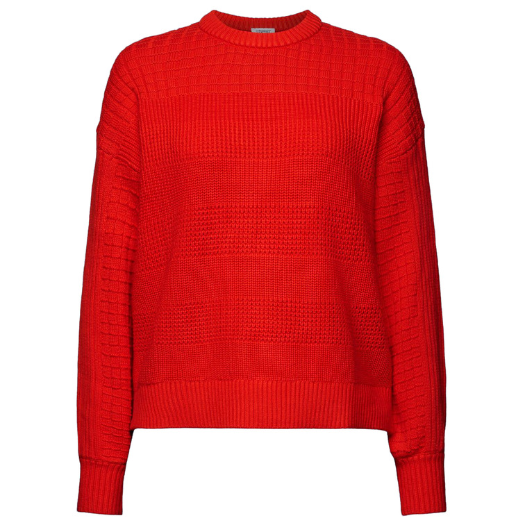 JERSEY DE CUELLO REDONDO CON TEXTURA MUJER ESPRIT