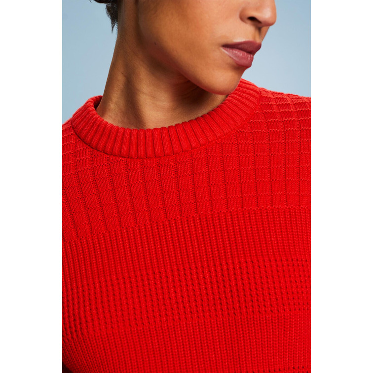 JERSEY DE CUELLO REDONDO CON TEXTURA MUJER ESPRIT
