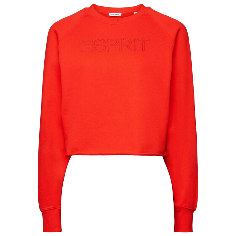 SUDADERA CORTA CON LOGOTIPO MUJER ESPRIT