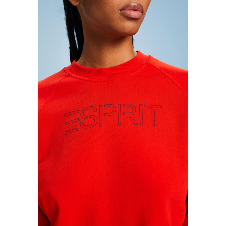 SUDADERA CORTA CON LOGOTIPO MUJER ESPRIT
