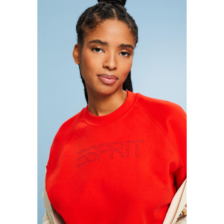SUDADERA CORTA CON LOGOTIPO MUJER ESPRIT
