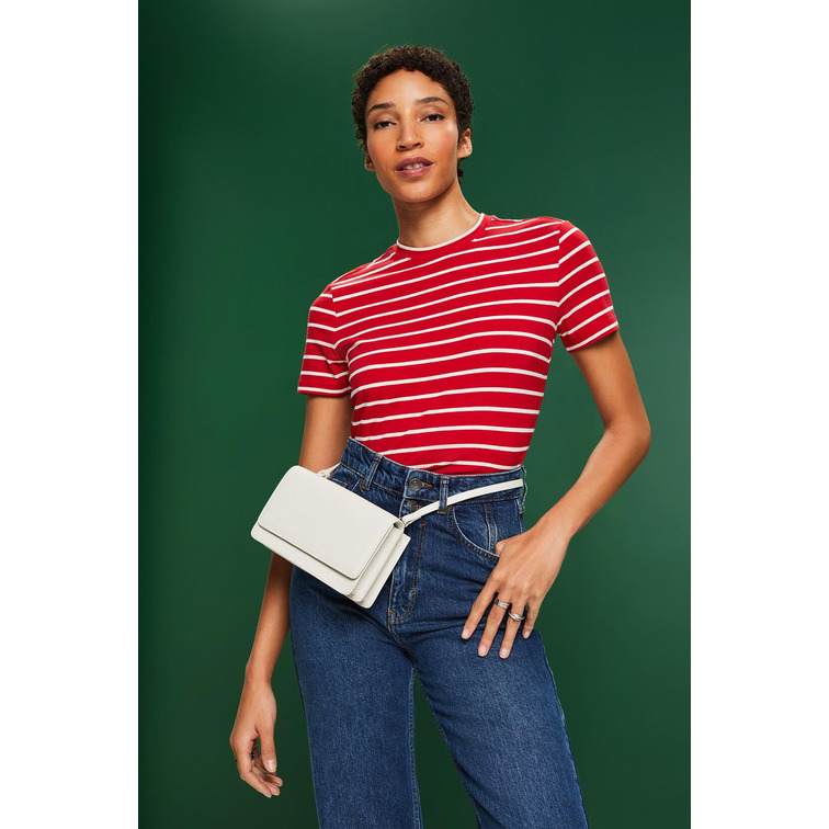 TOP DE RAYAS CON CUELLO REDONDO MUJER ESPRIT