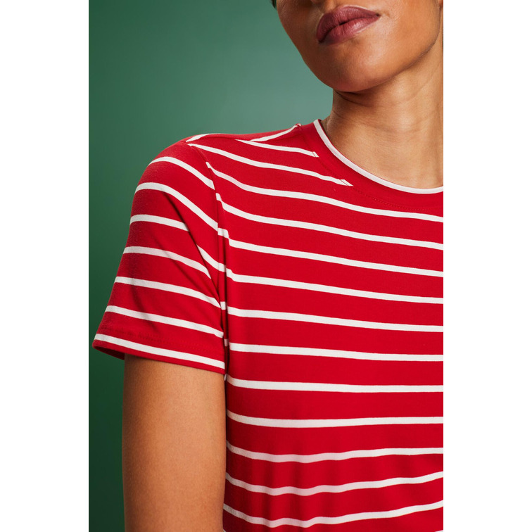 TOP DE RAYAS CON CUELLO REDONDO MUJER ESPRIT