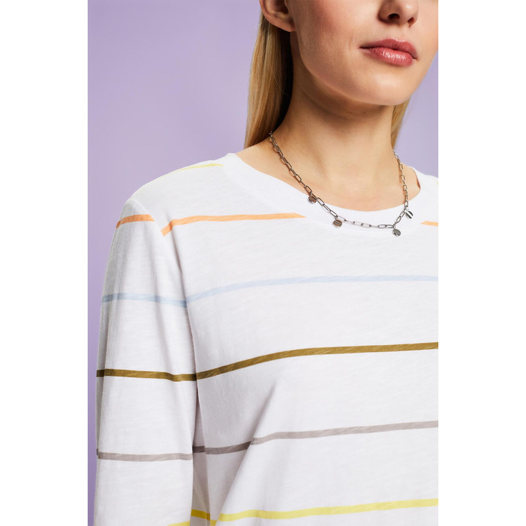 CAMISETA DE MANGA LARGA A RAYAS MUJER ESPRIT