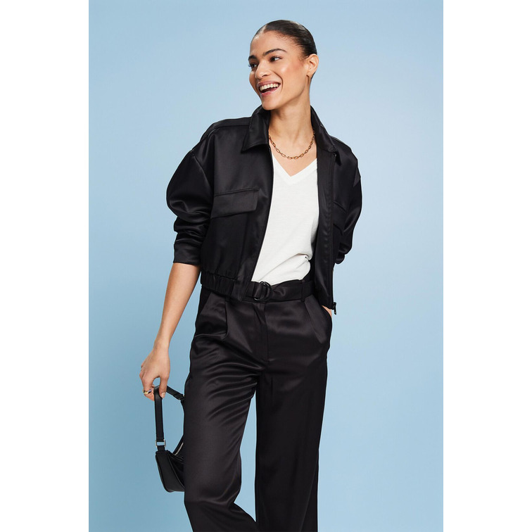 CAMISETA TEJIDO JERSEY CON CUELLO PICO MUJER ESPRIT