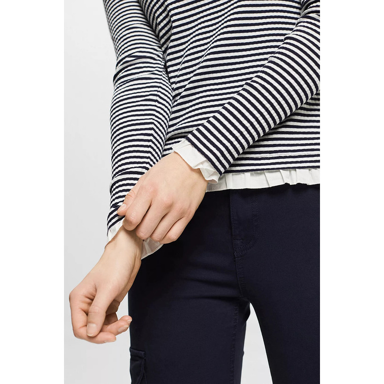 CAMISETA CON DETALLE DE VOLANTES MUJER ESPRIT