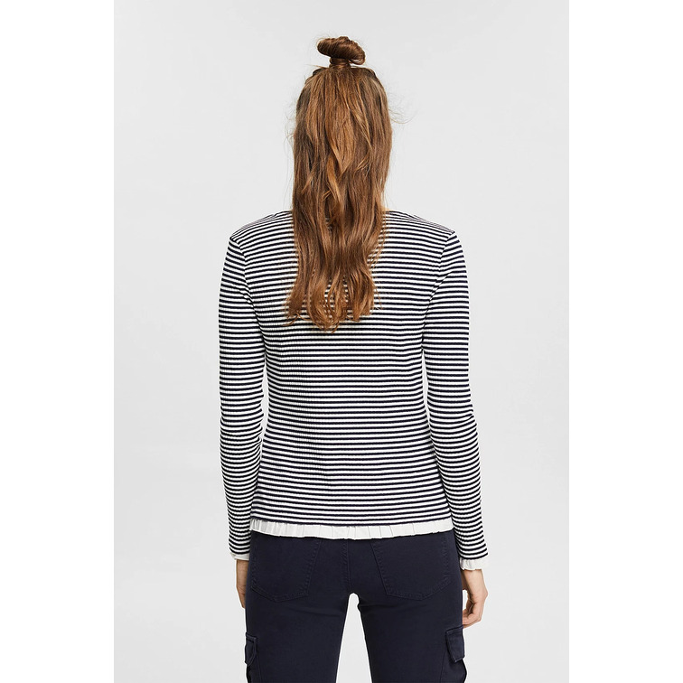 CAMISETA CON DETALLE DE VOLANTES MUJER ESPRIT