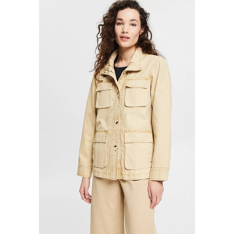 CAZADORA DE ESTILO MILITAR EN 100% ALGODÓN MUJER ESPRIT