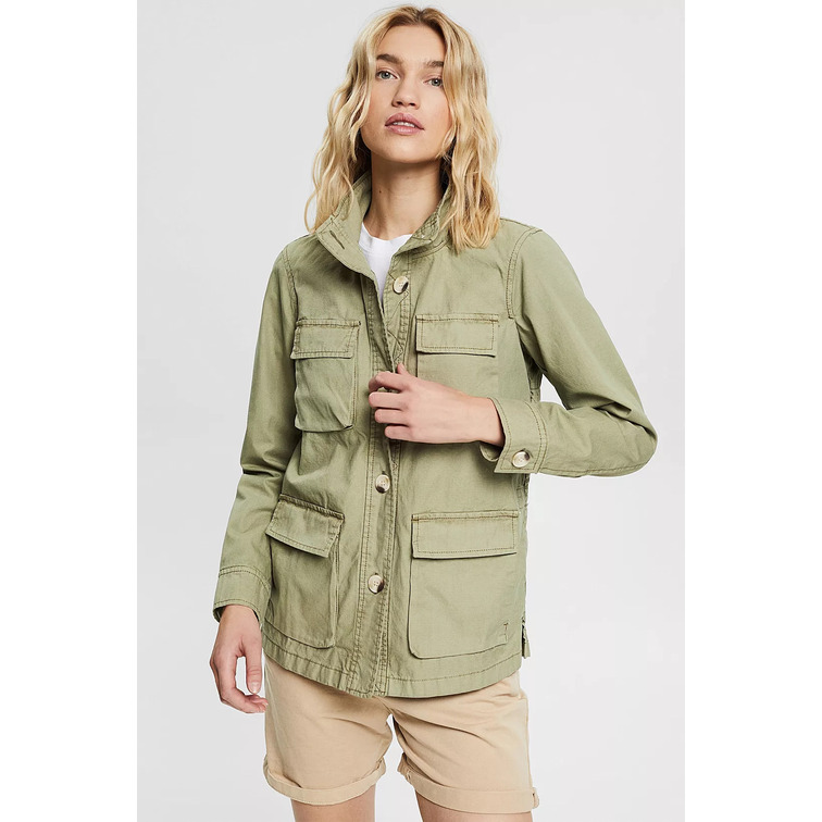 CAZADORA DE ESTILO MILITAR EN 100% ALGODÓN MUJER ESPRIT