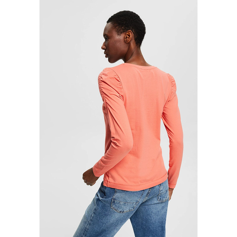 CAMISETA MANGA LARGA FRUNCIDA MUJER ESPRIT