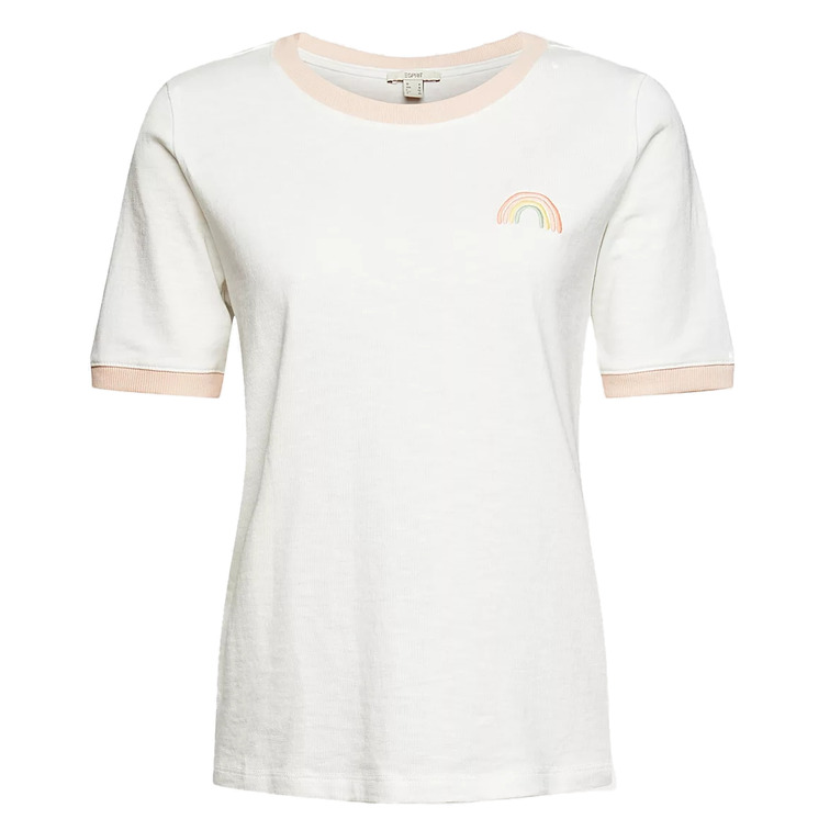 CAMISETA CON ESTAMPADO BORDADO MUJER ESPRIT