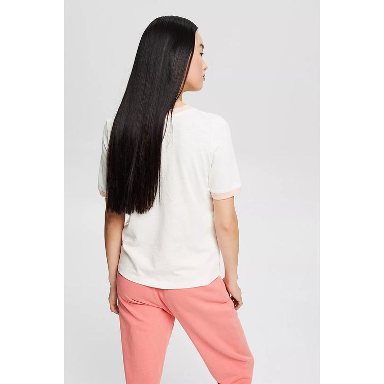 CAMISETA CON ESTAMPADO BORDADO MUJER ESPRIT