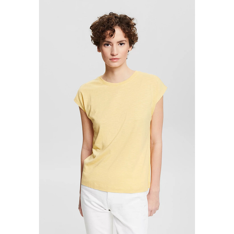 CAMISETA EN MEZCLA DE ALGODÓN Y MODAL MUJER ESPRIT