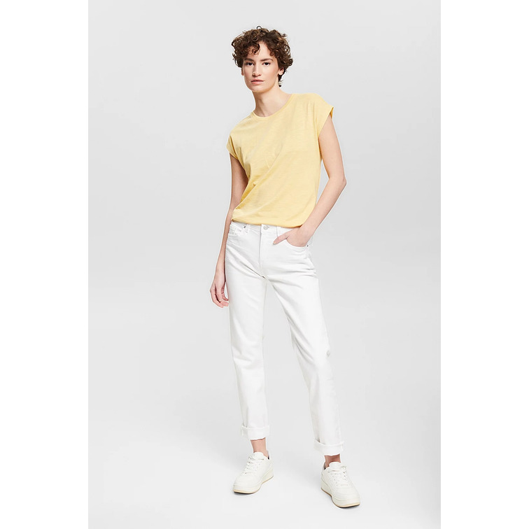 CAMISETA EN MEZCLA DE ALGODÓN Y MODAL MUJER ESPRIT