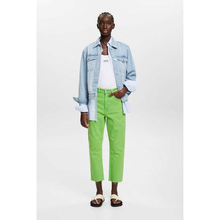 PANTALÓN TOBILLERO CON BAJO DESHILACHADO MUJER ESPRIT