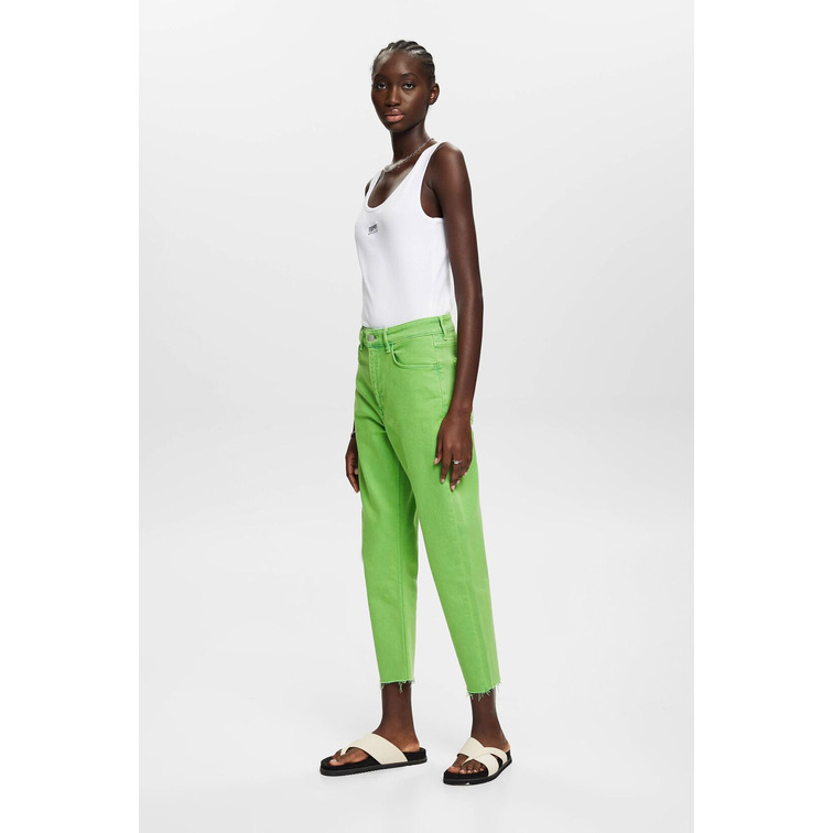 PANTALÓN TOBILLERO CON BAJO DESHILACHADO MUJER ESPRIT