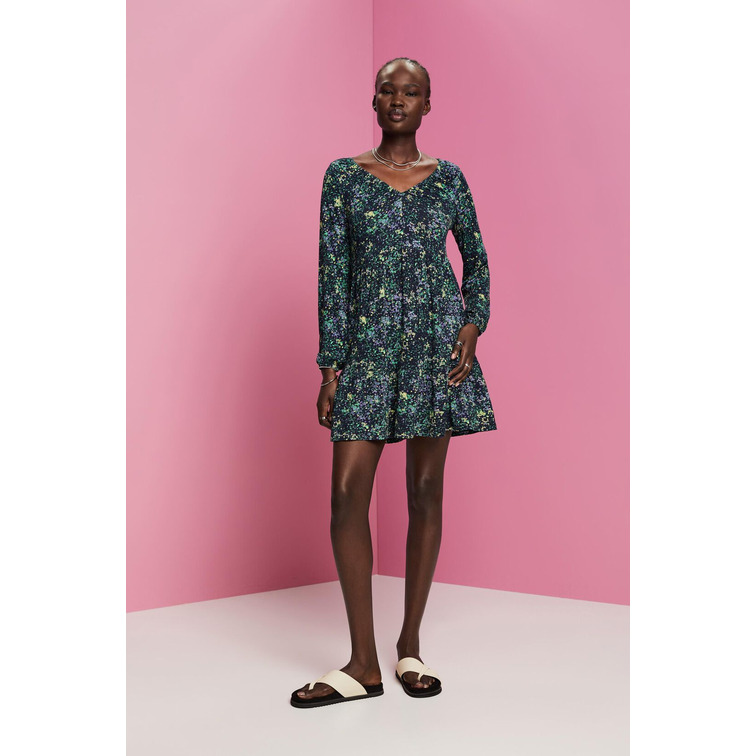 VESTIDO EN TEJIDO JERSEY DE CREPÉ MUJER ESPRIT