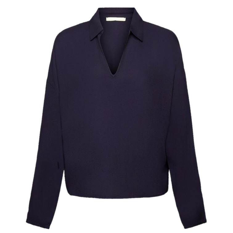 BLUSA CON CUELLO PICO DE SOLAPAS MUJER ESPRIT