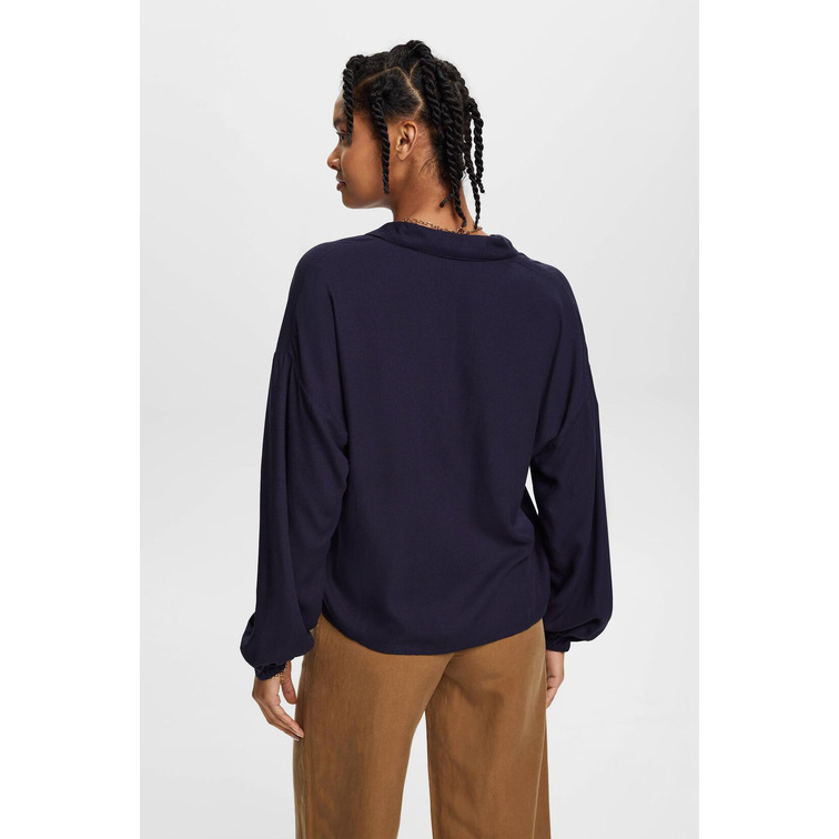 BLUSA CON CUELLO PICO DE SOLAPAS MUJER ESPRIT