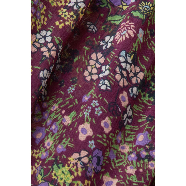 BLUSA FLORAL DE GASA CON FRUNCIDO MUJER ESPRIT