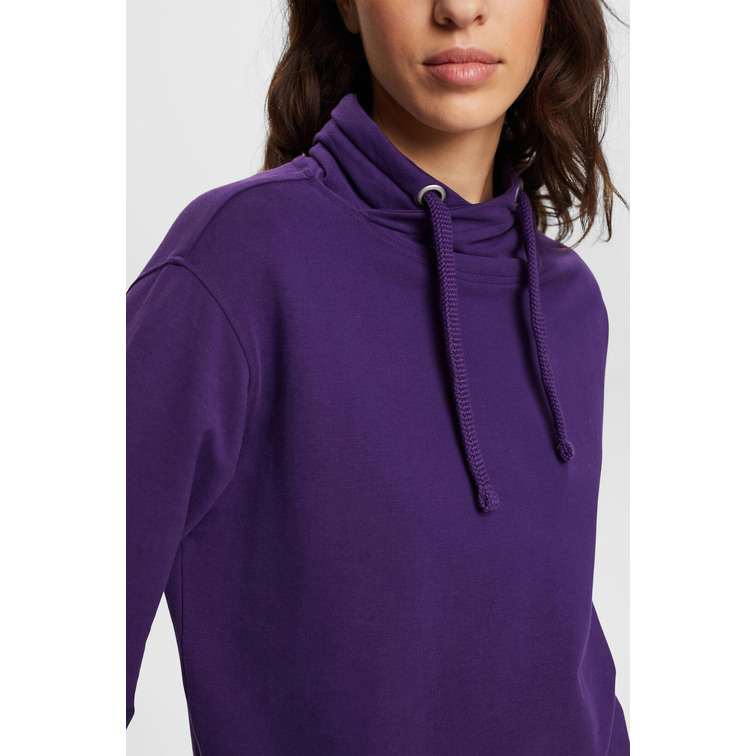 SUDADERA CON CUELLO MAO Y CORDÓN MUJER ESPRIT