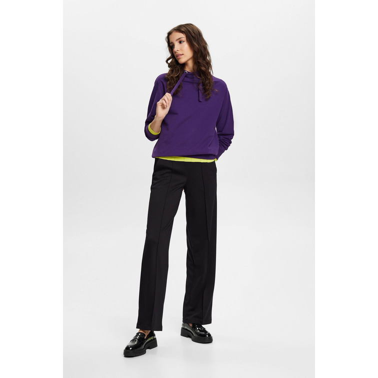 SUDADERA CON CUELLO MAO Y CORDÓN MUJER ESPRIT