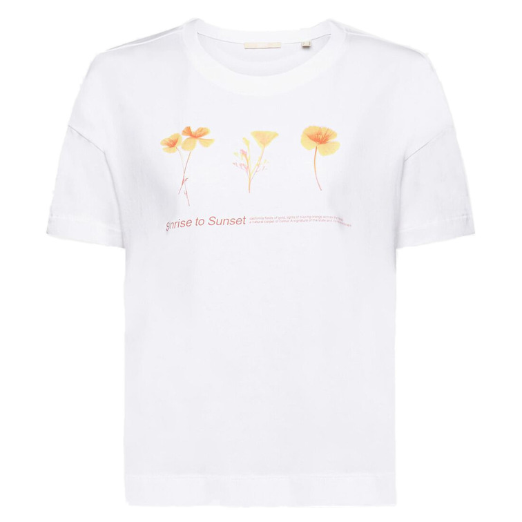 CAMISETA CON ESTAMPADO FLORAL EN EL PECHO MUJER ESPRIT