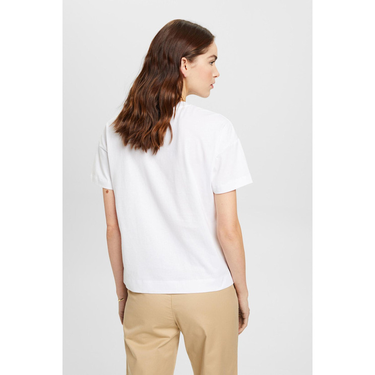 CAMISETA CON ESTAMPADO FLORAL EN EL PECHO MUJER ESPRIT