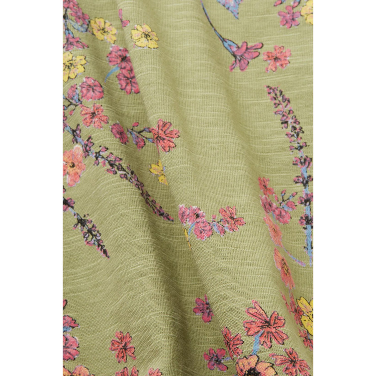 CAMISETA DE ALGODÓN CON ESTAMPADO FLORAL MUJER ESPRIT