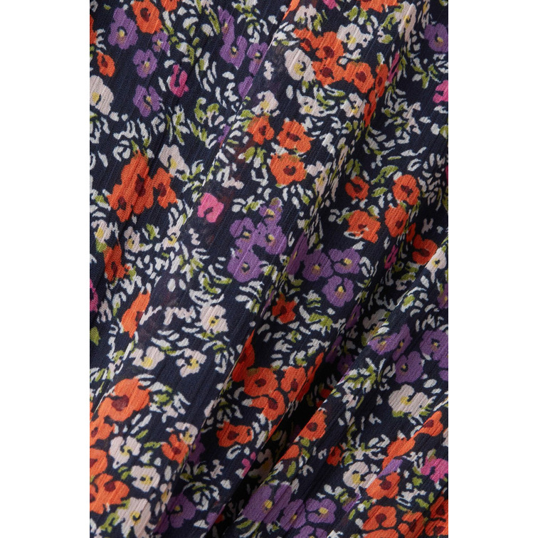 MINIVESTIDO FLORAL CON CINTURA FRUNCIDA MUJER ESPRIT