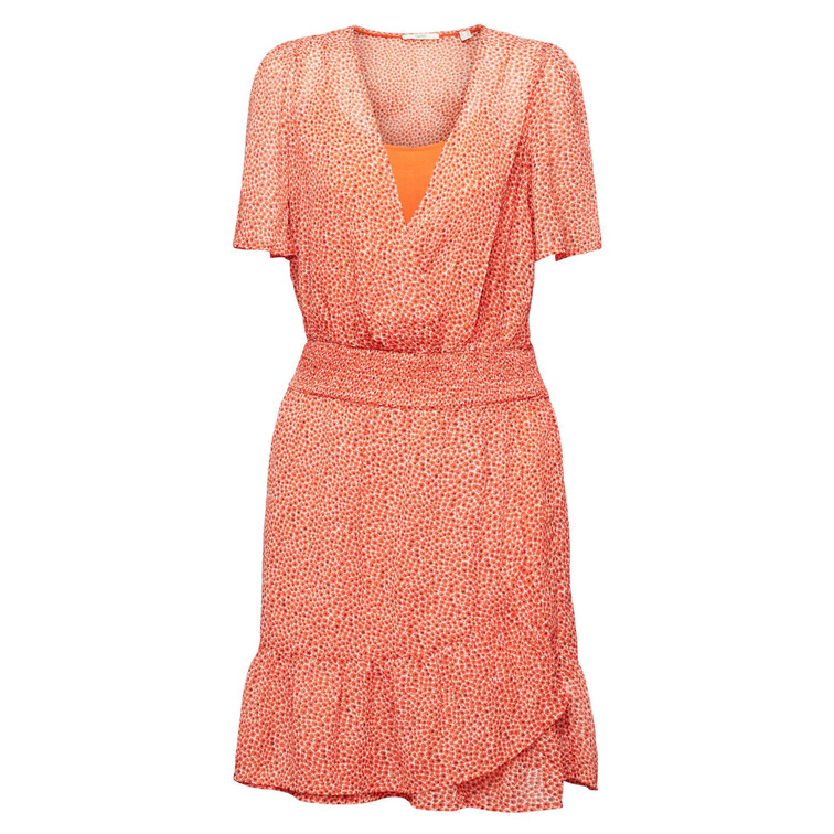 MINIVESTIDO FLORAL CON CINTURA FRUNCIDA MUJER ESPRIT