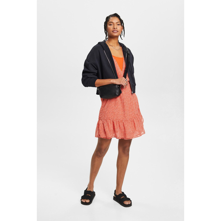 MINIVESTIDO FLORAL CON CINTURA FRUNCIDA MUJER ESPRIT