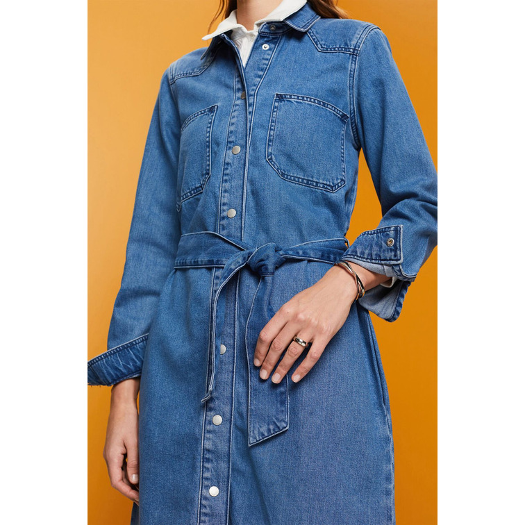 VESTIDO VAQUERO CON CINTURÓN MUJER ESPRIT