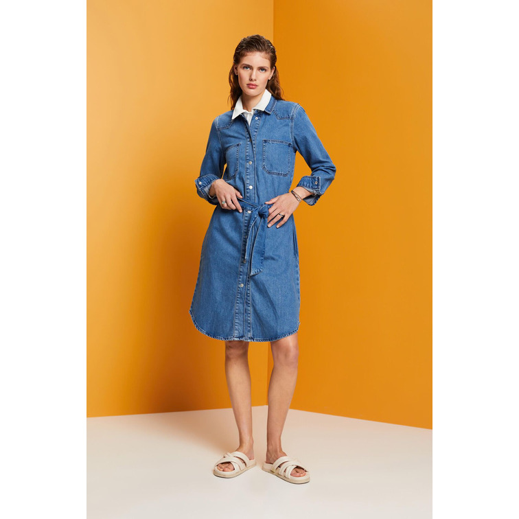 VESTIDO VAQUERO CON CINTURÓN MUJER ESPRIT