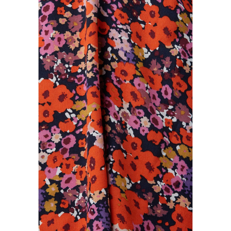 BLUSA CON DISEÑO FLORAL Y CUELLO EN PICO MUJER ESPRIT