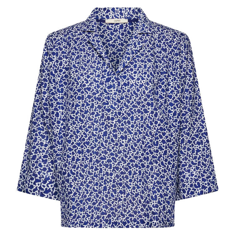 BLUSA DE ALGODÓN CON ESTAMPADO FLORAL MUJER ESPRIT