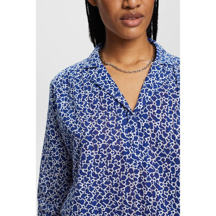 BLUSA DE ALGODÓN CON ESTAMPADO FLORAL MUJER ESPRIT