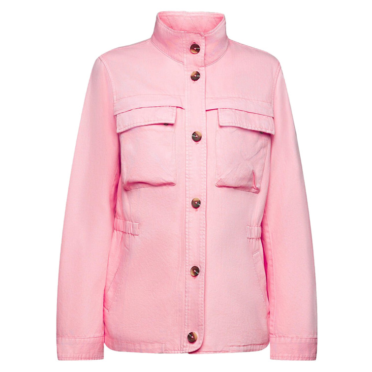 CHAQUETA ESTILO MILITAR CON CINTURA ELÁSTICA MUJER ESPRIT