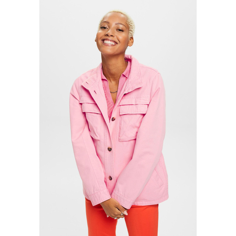 CHAQUETA ESTILO MILITAR CON CINTURA ELÁSTICA MUJER ESPRIT