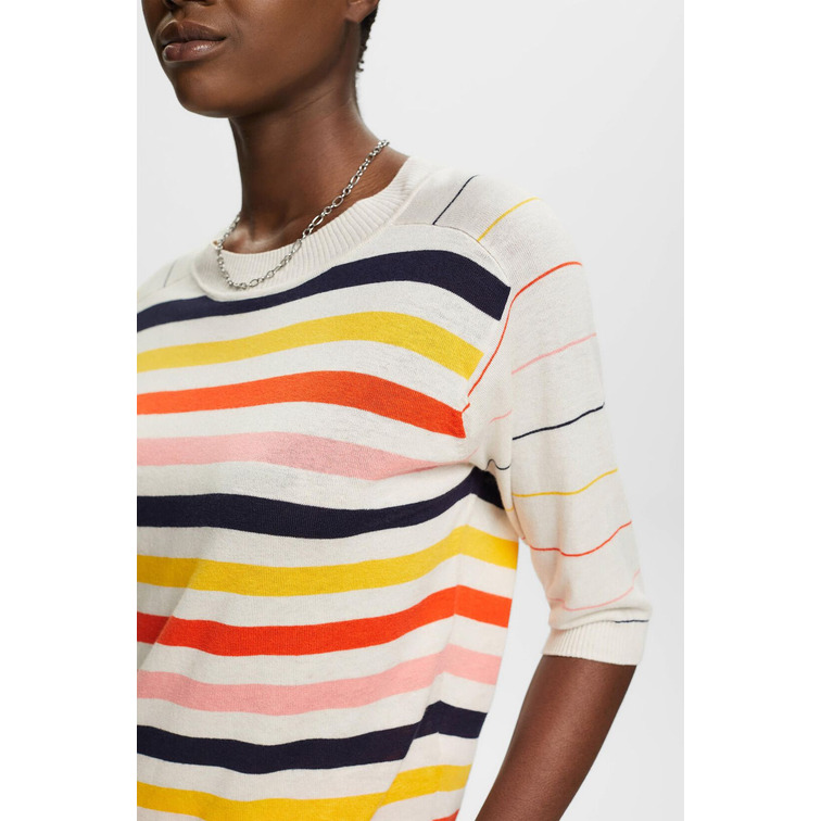 JERSEY CON LINO Y MANGA CORTA MUJER ESPRIT