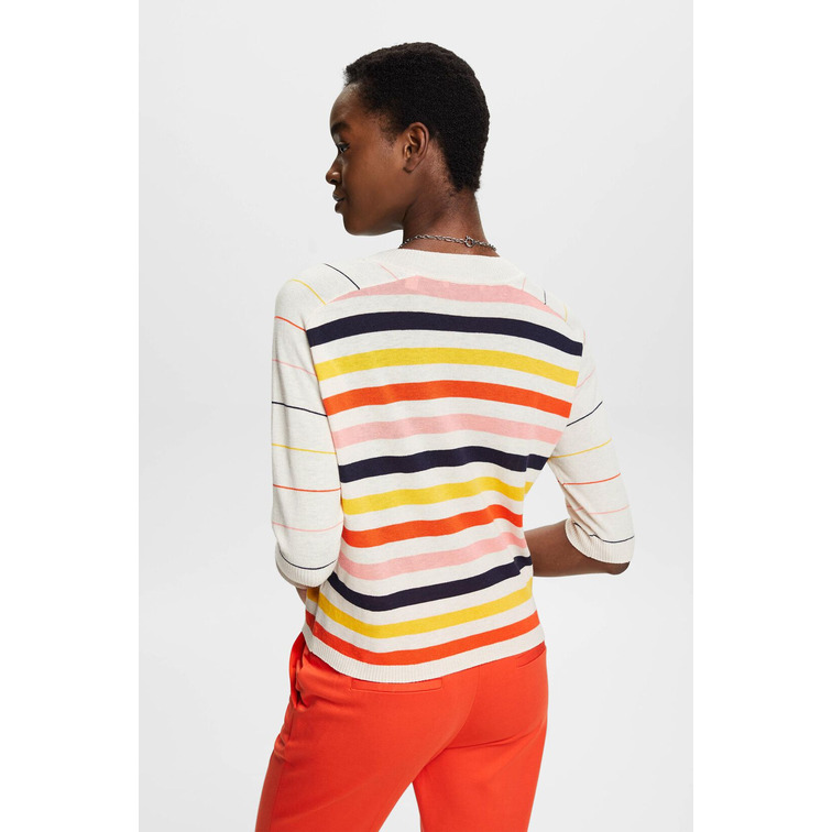 JERSEY CON LINO Y MANGA CORTA MUJER ESPRIT