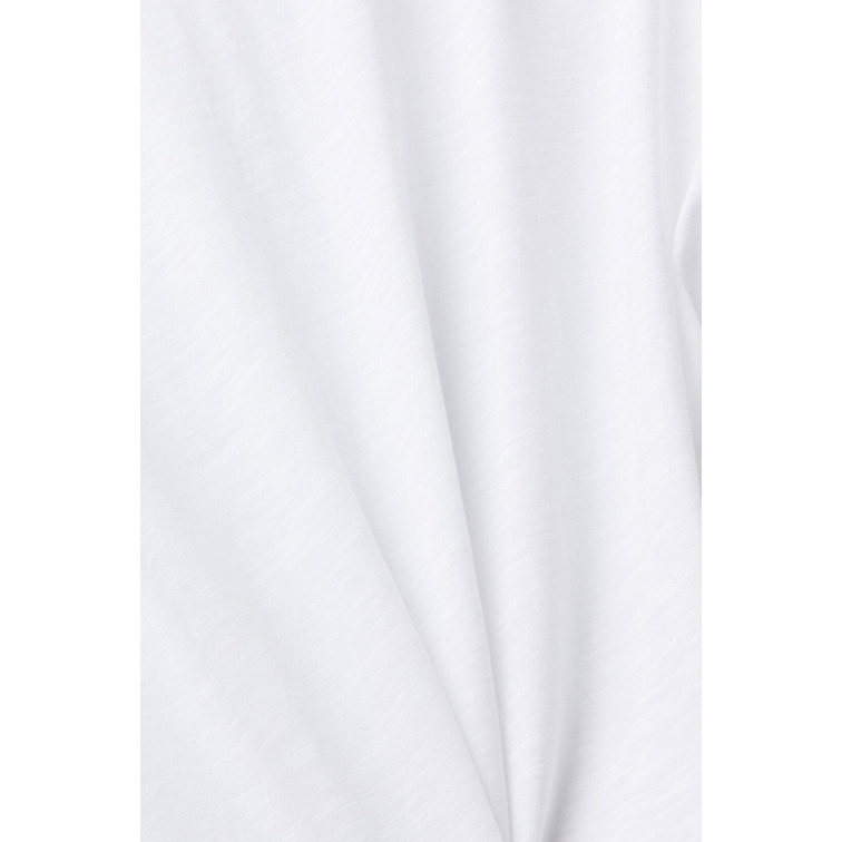 CAMISETA CON CUELLO PICO Y COSTURAS DECORATIVAS MUJER ESPRIT